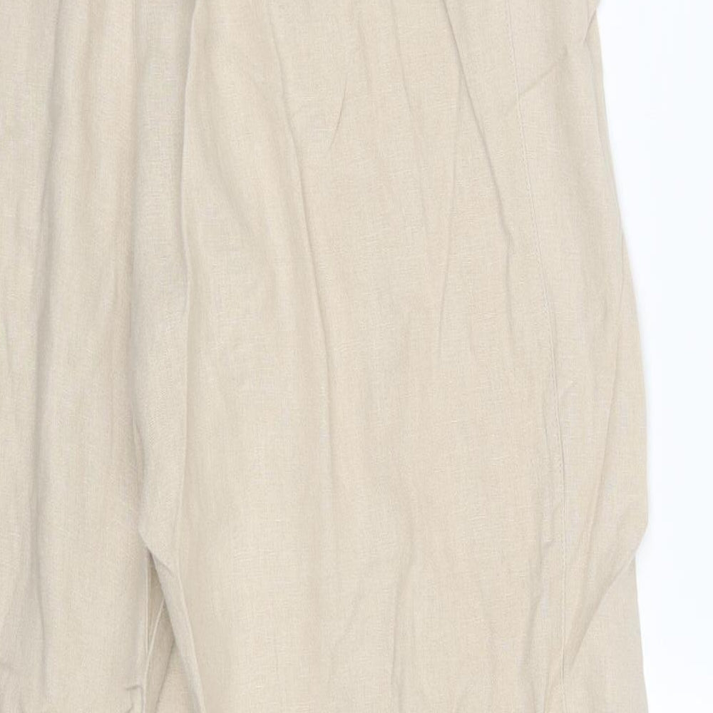 Womens UK Size 14 Dorothy Perkins Regular Fit Bloomer Beige Trousers