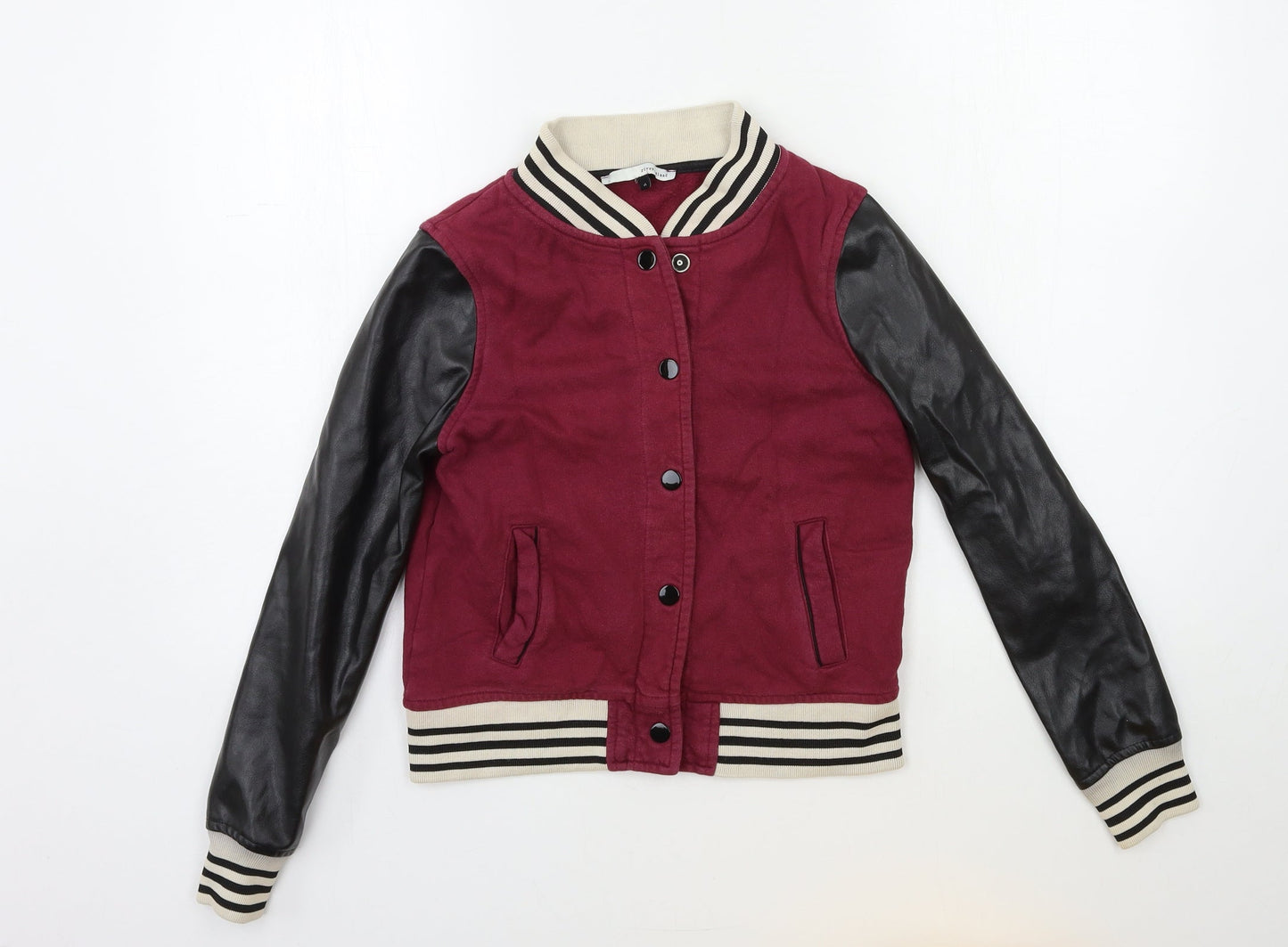 Womens UK Size 6 River Island Red Bomber Jacket