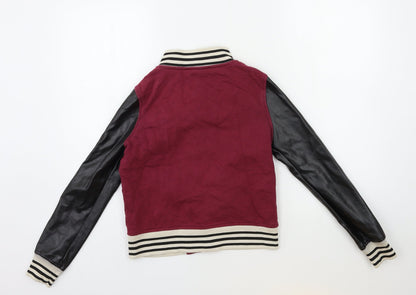 Womens UK Size 6 River Island Red Bomber Jacket