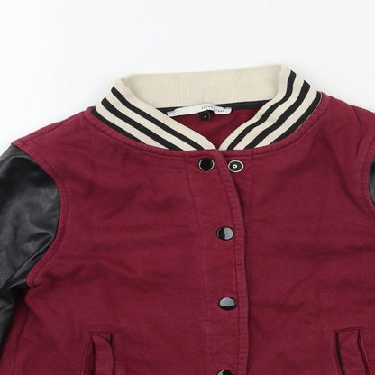 Womens UK Size 6 River Island Red Bomber Jacket