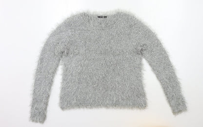 George Womens Grey  Knit Pullover Jumper Size 12