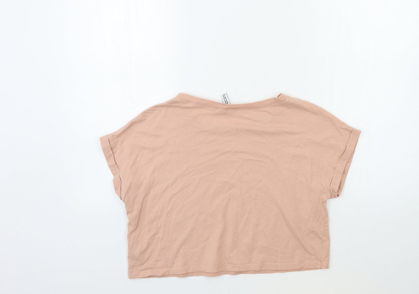 Womens UK Size S H&M Pink Basic T-Shirt