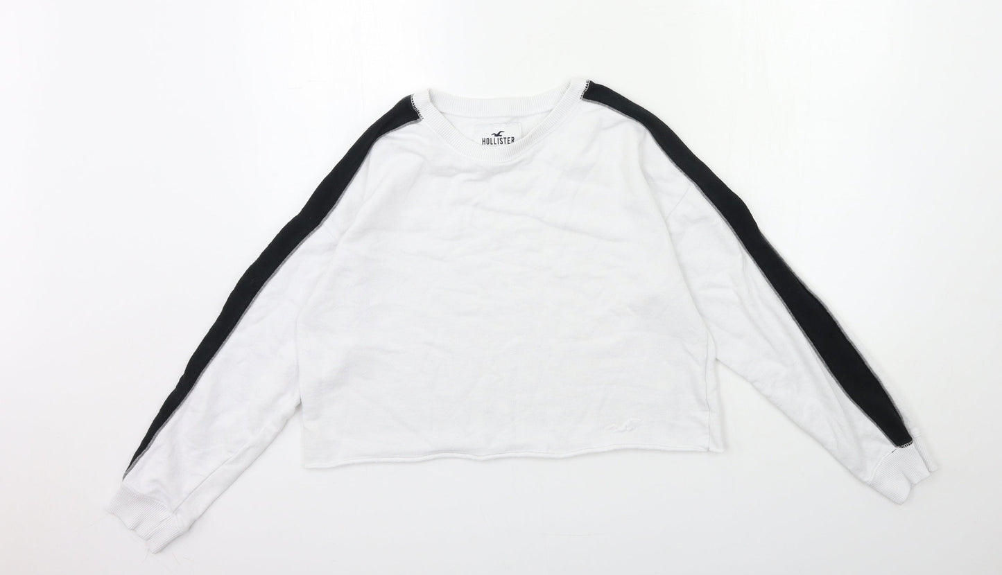 Hollister Womens White   Pullover Sweatshirt Size S