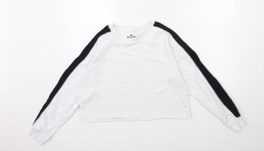 Hollister Womens White   Pullover Sweatshirt Size S