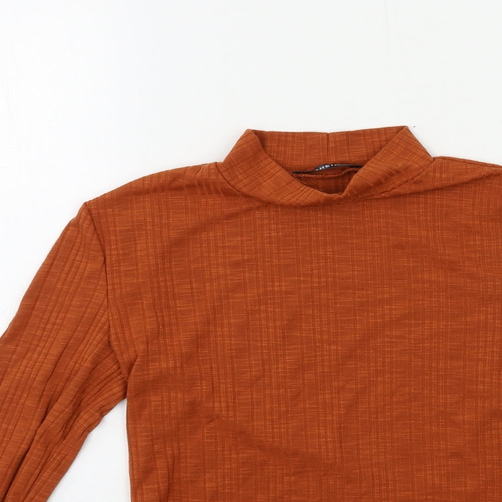 SheIn Womens Brown   Basic T-Shirt Size S