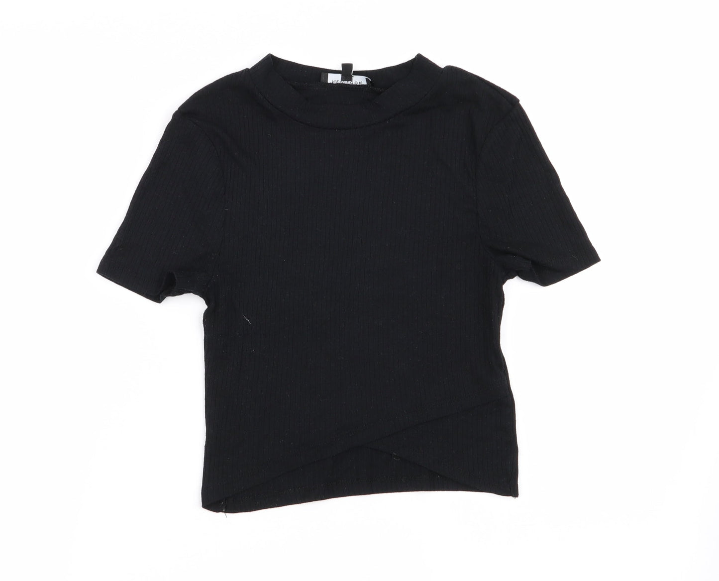 Womens UK Size 10 New Look Black Basic T-Shirt