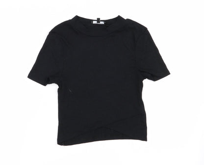 Womens UK Size 10 New Look Black Basic T-Shirt