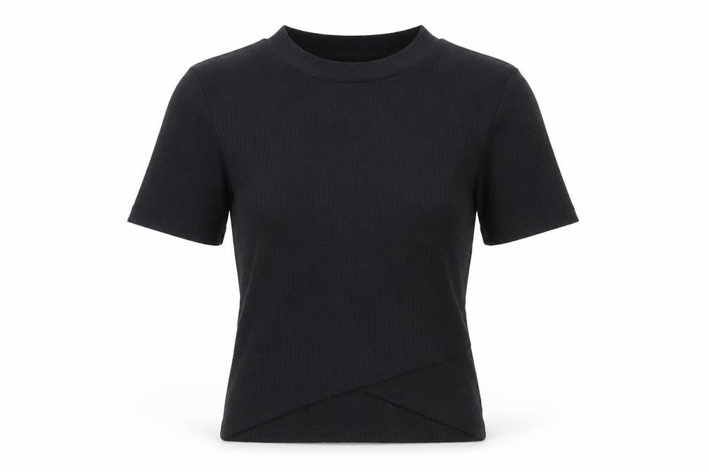Womens UK Size 10 New Look Black Basic T-Shirt