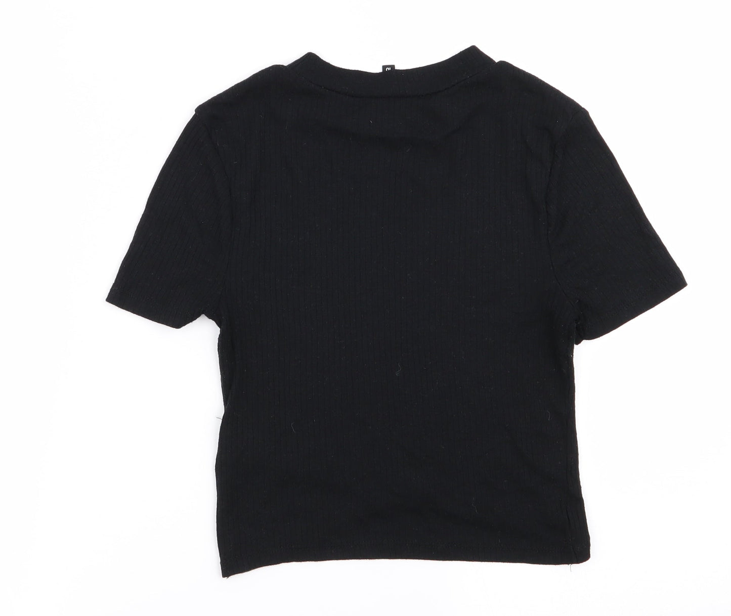 Womens UK Size 10 New Look Black Basic T-Shirt