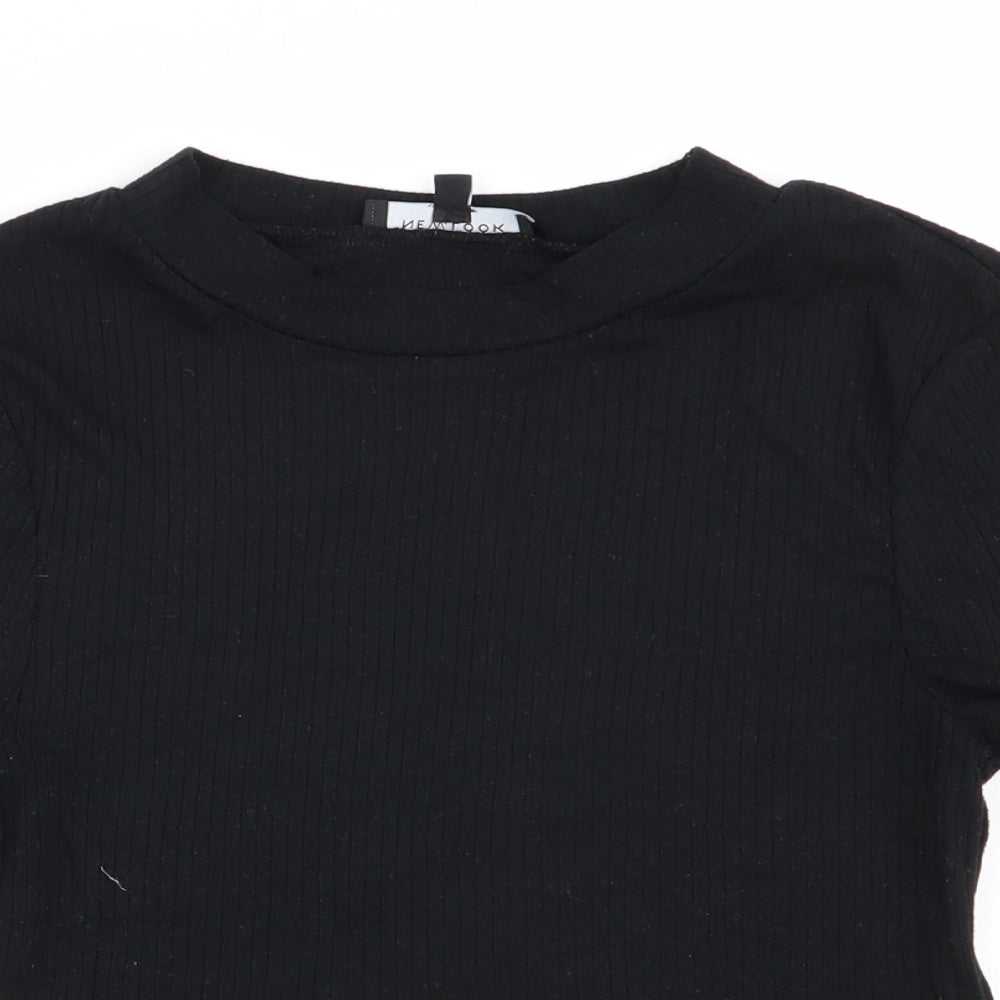 Womens UK Size 10 New Look Black Basic T-Shirt