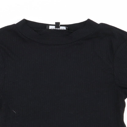 Womens UK Size 10 New Look Black Basic T-Shirt
