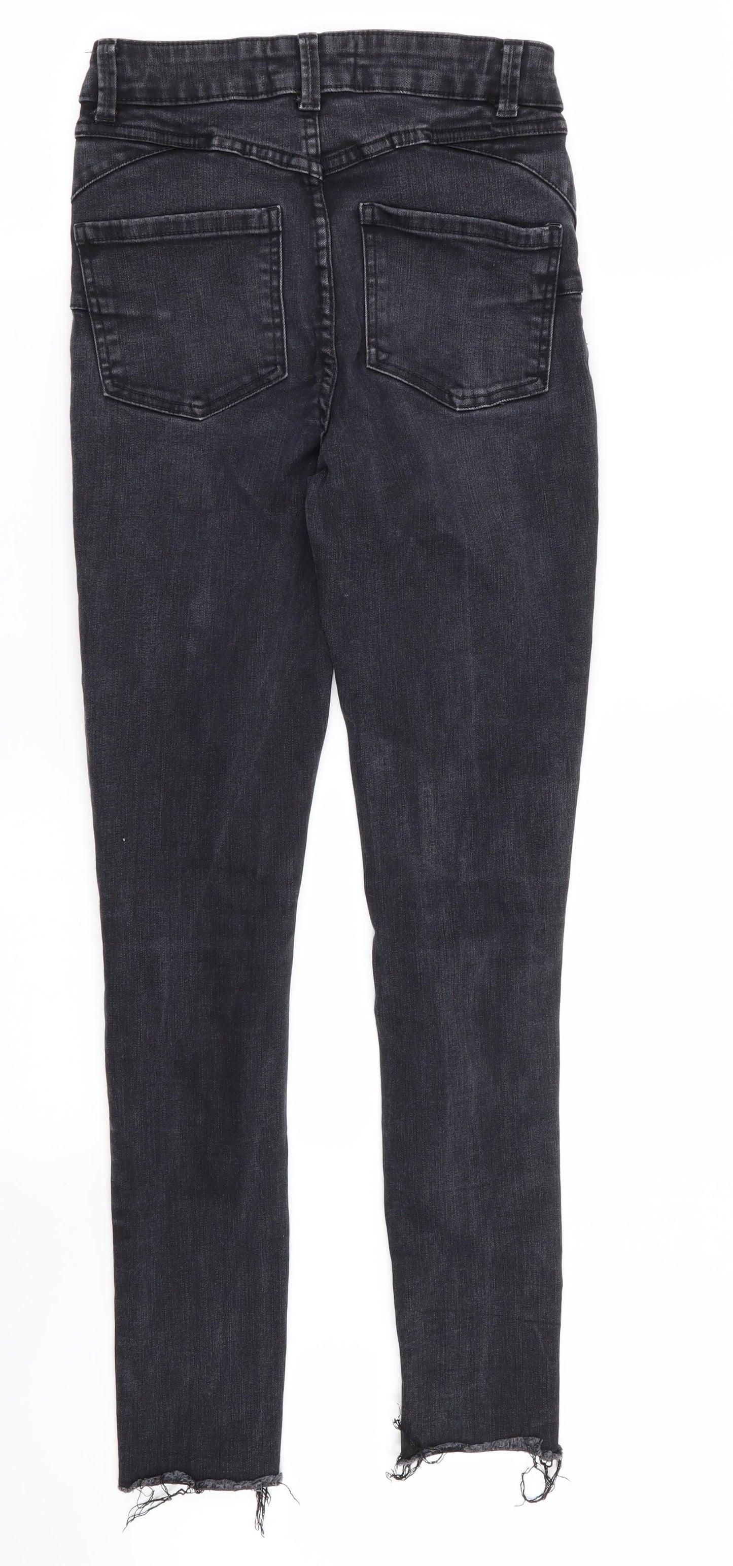 New Look Womens Grey   Skinny Jeans Size 6 L28 in - RIPPED JEANS