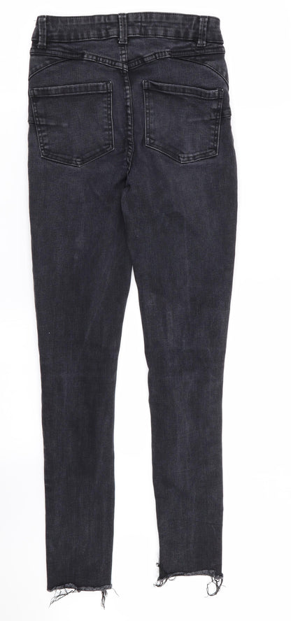 New Look Womens Grey   Skinny Jeans Size 6 L28 in - RIPPED JEANS