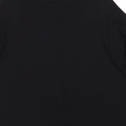Womens UK Size 12 Peacocks Black Basic T-Shirt