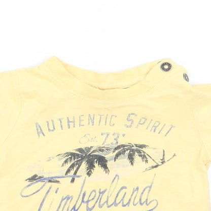 Timberland Boys Yellow   Basic T-Shirt Size 6-9 Months