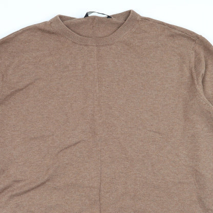 Asda George Mens Brown   Pullover Jumper Size XL