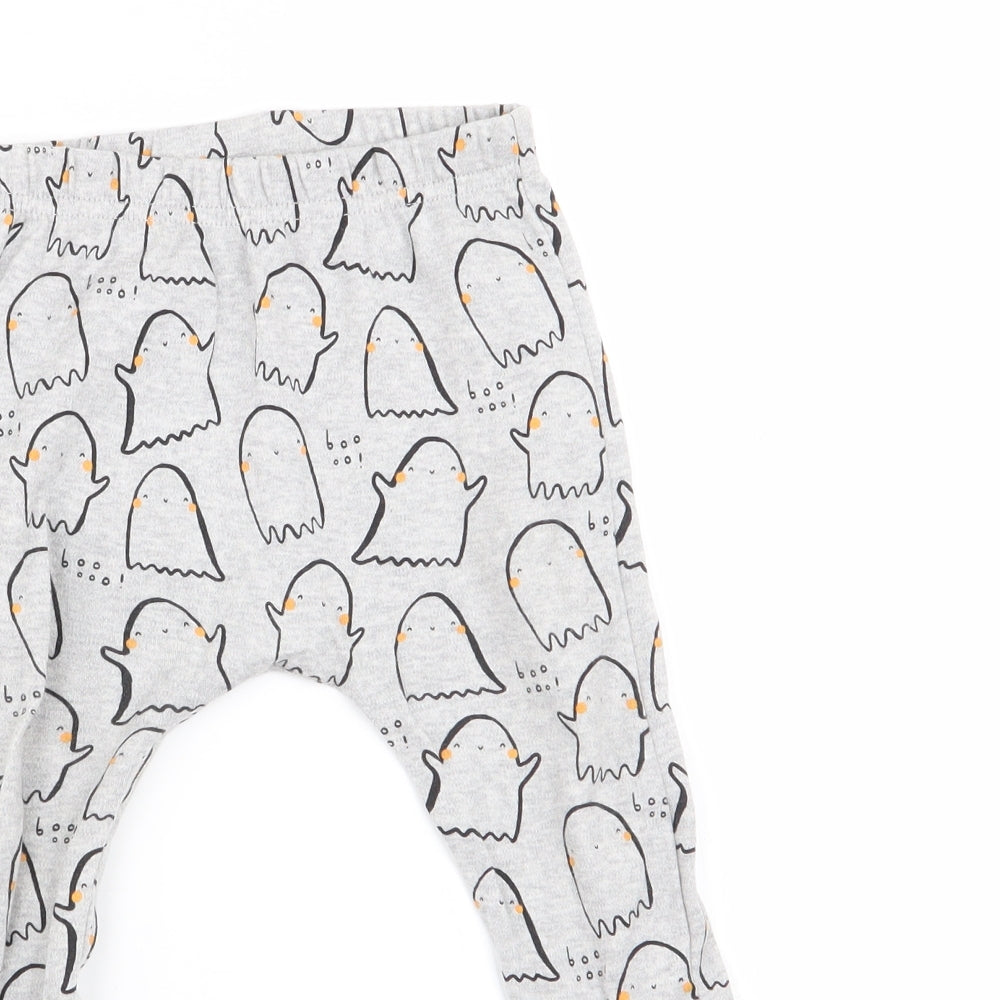 Asda George Boys Grey Geometric  Babydoll Pyjama Pants Size 9-12 Months