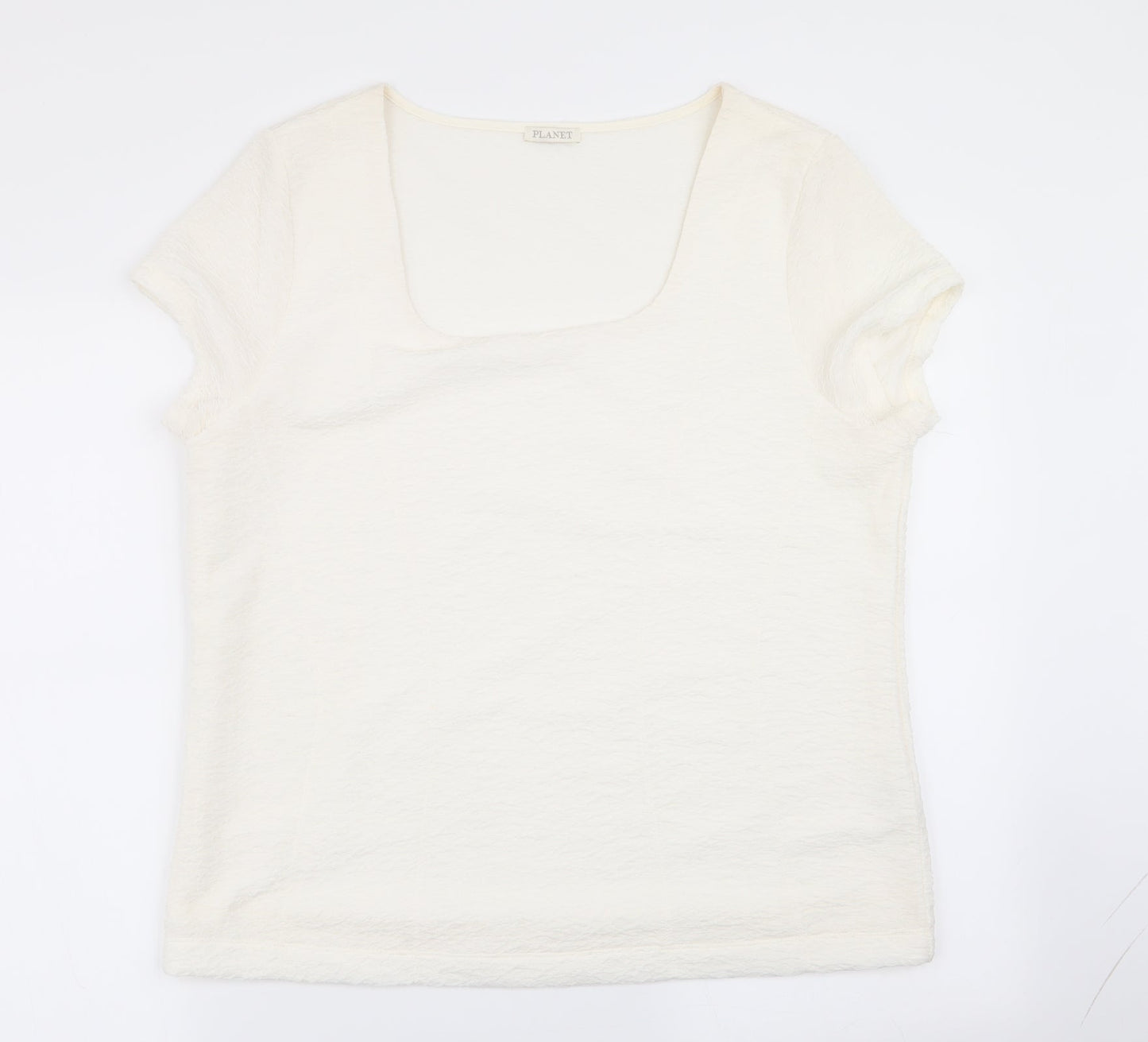 Womens UK Size XL planet White Basic Blouse