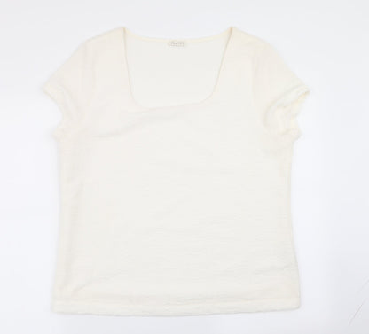 Womens UK Size XL planet White Basic Blouse