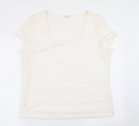 Womens UK Size XL planet White Basic Blouse