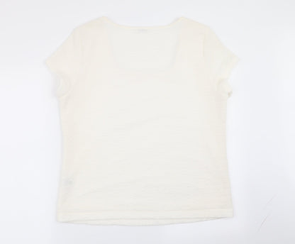 Womens UK Size XL planet White Basic Blouse
