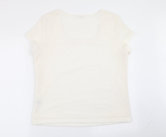 Womens UK Size XL planet White Basic Blouse