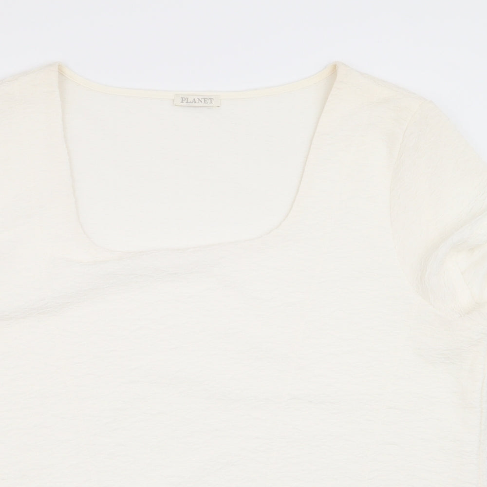 Womens UK Size XL planet White Basic Blouse