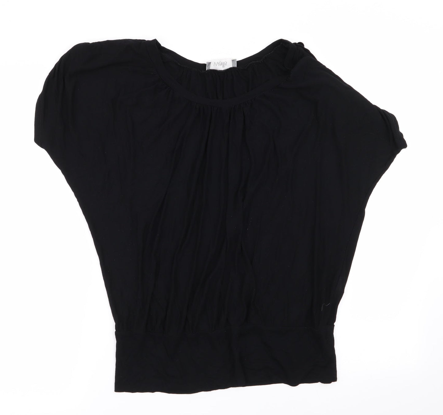 Womens UK Size M Wallis Black Basic T-Shirt