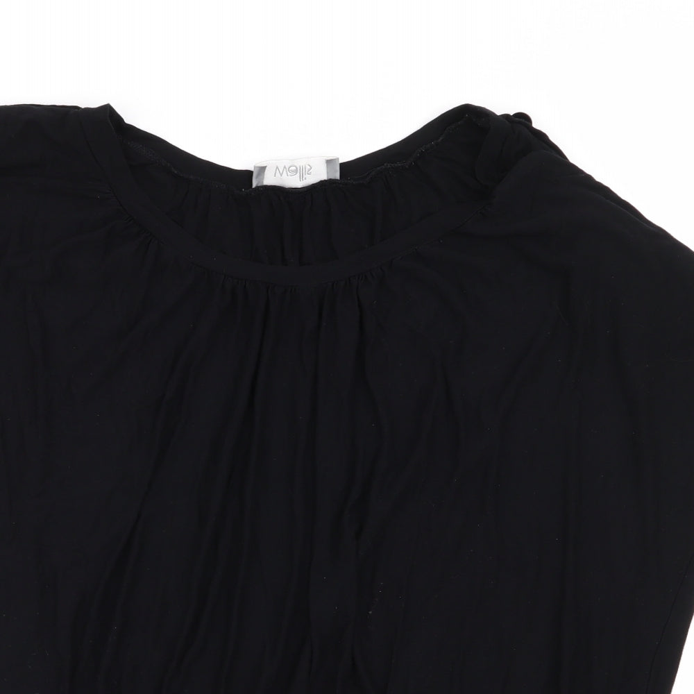 Womens UK Size M Wallis Black Basic T-Shirt