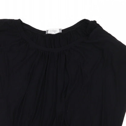 Womens UK Size M Wallis Black Basic T-Shirt