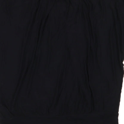 Womens UK Size M Wallis Black Basic T-Shirt