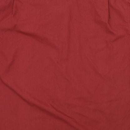 Mens UK Size M Classic Red  Button-Up Short Sleeve Casual Shirt
