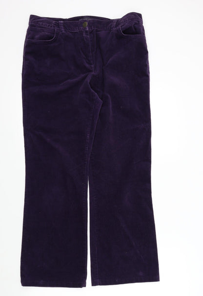Womens UK Size 14 M&S Regular Fit  Pink Trousers