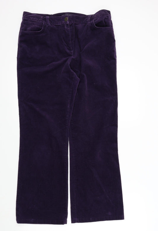 Womens UK Size 14 M&S Regular Fit  Pink Trousers