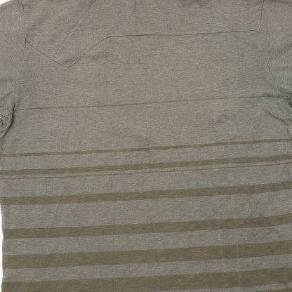 IRONMAN Mens Brown Colourblock   Polo Size L