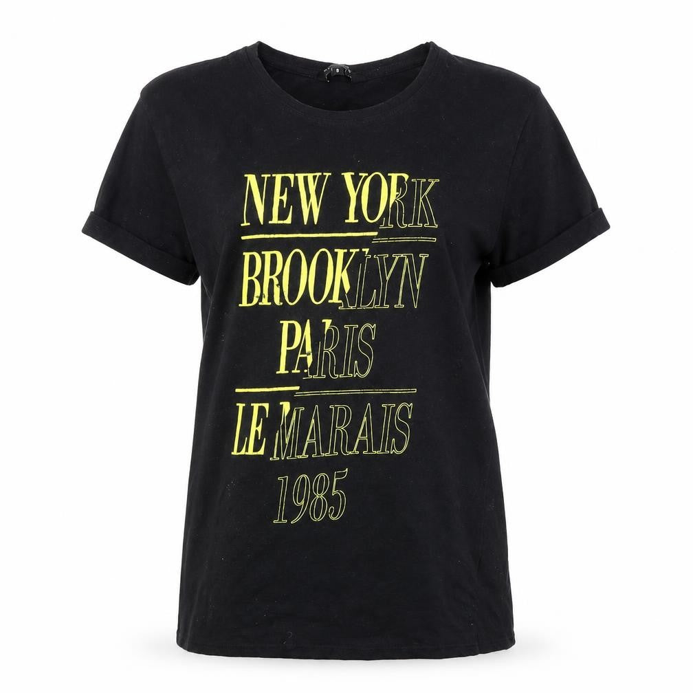 Womens UK Size 8 New Look Black Basic T-Shirt