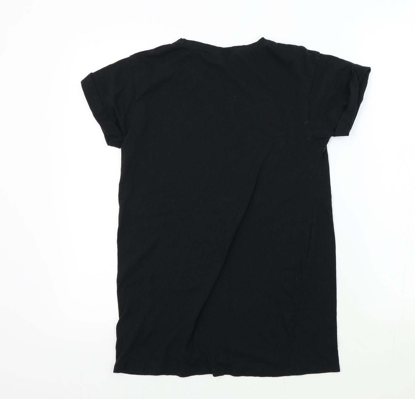 Womens UK Size 8 New Look Black Basic T-Shirt