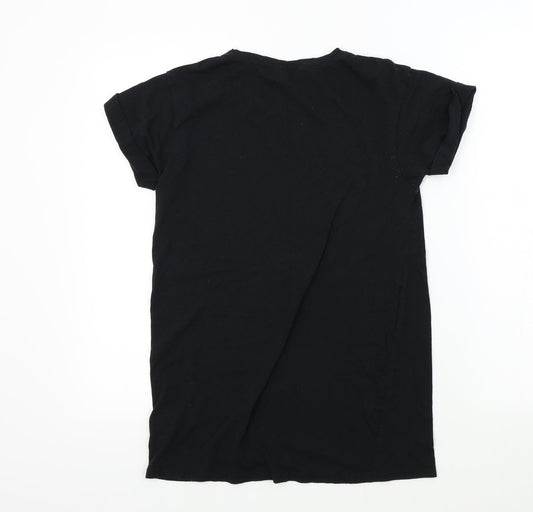 Womens UK Size 8 New Look Black Basic T-Shirt
