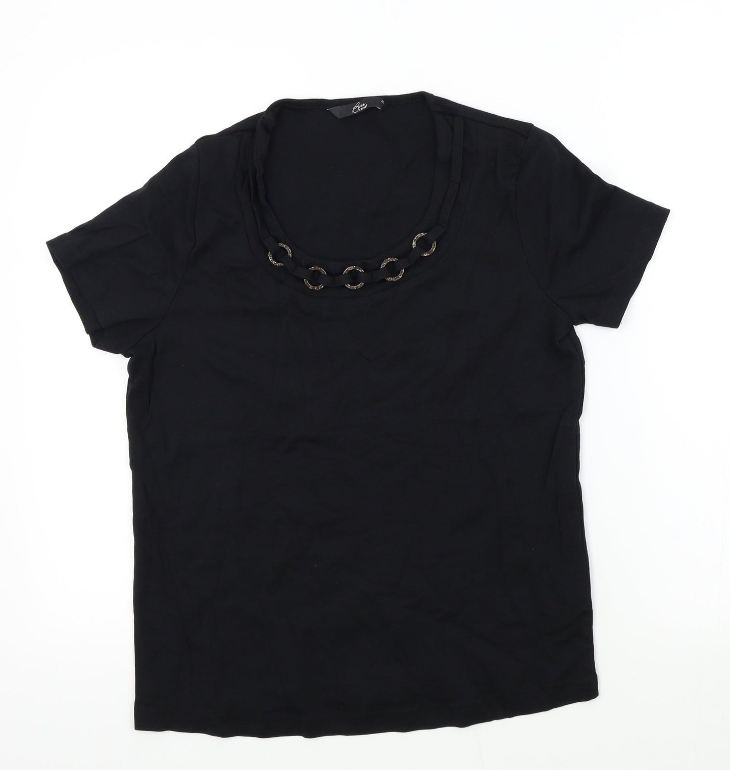 Womens UK Size M BM Beige Basic T-Shirt