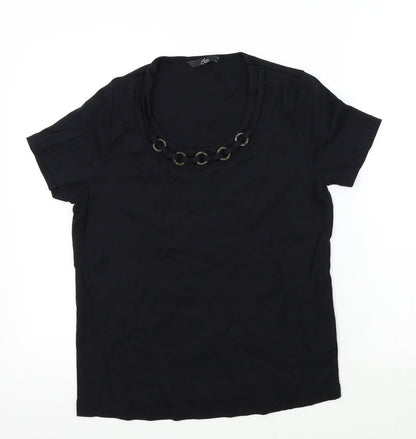 Womens UK Size M BM Beige Basic T-Shirt