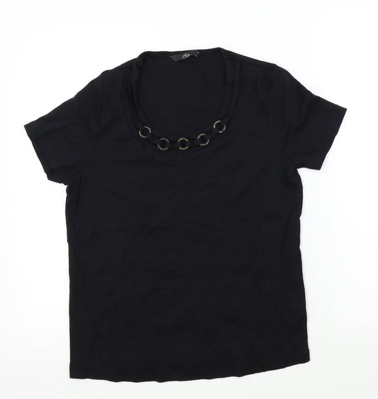 Womens UK Size M BM Beige Basic T-Shirt