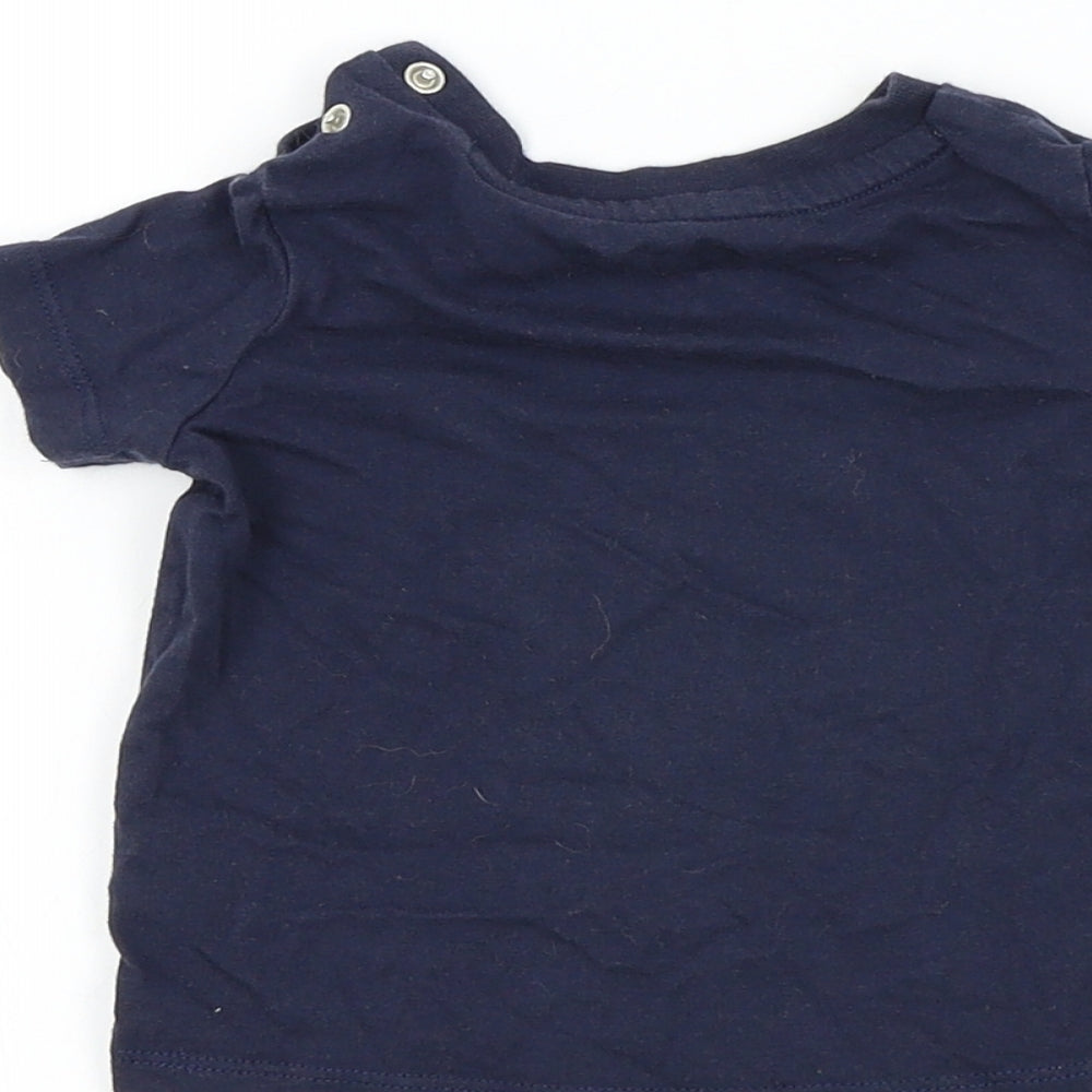 F&F Boys Blue Chevron  Basic T-Shirt Size 3-6 Months