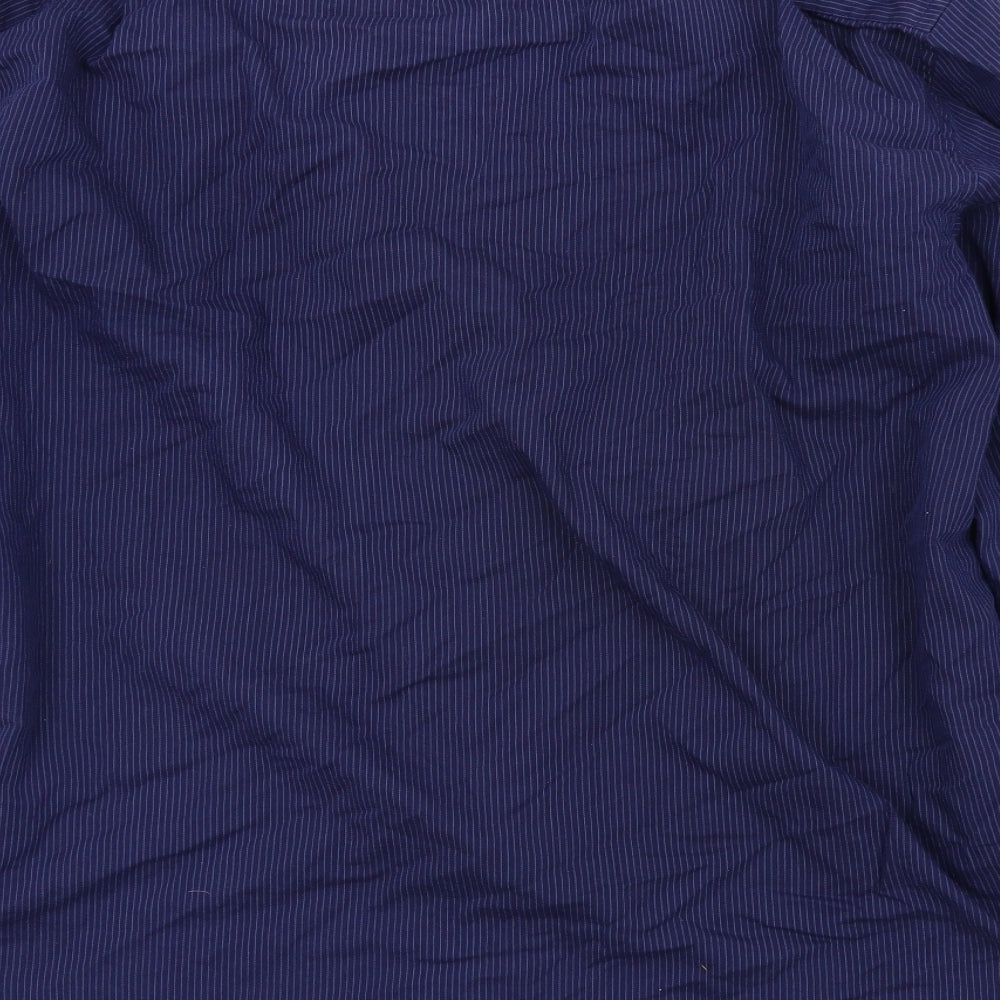 Mens UK Size 16.5 greenwoods Blue  Button-Up Long Sleeve Casual Shirt