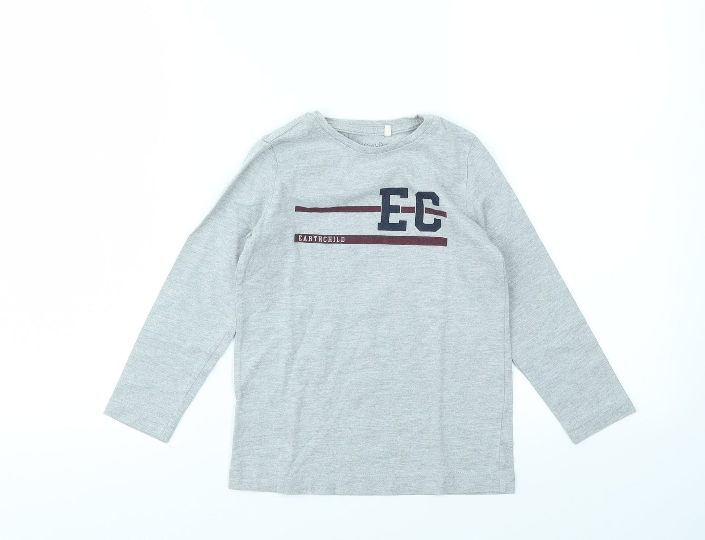 earthchild Girls Grey   Basic T-Shirt Size 4-5 Years