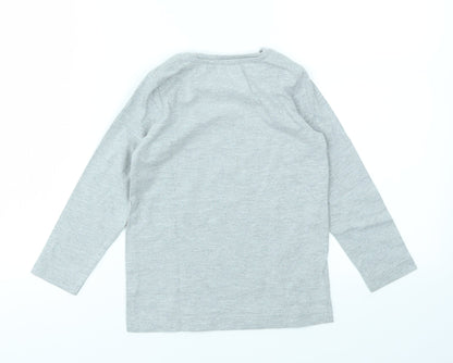 earthchild Girls Grey   Basic T-Shirt Size 4-5 Years