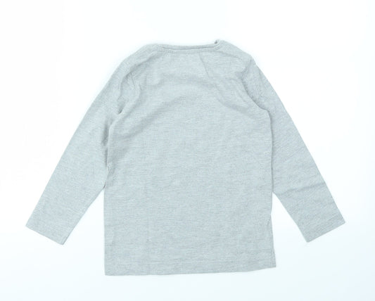 earthchild Girls Grey   Basic T-Shirt Size 4-5 Years