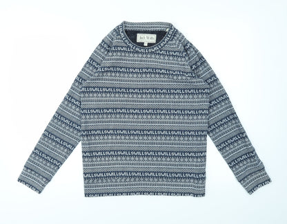 Jack Wills Womens Blue Geometric  Pullover Jumper Size 8