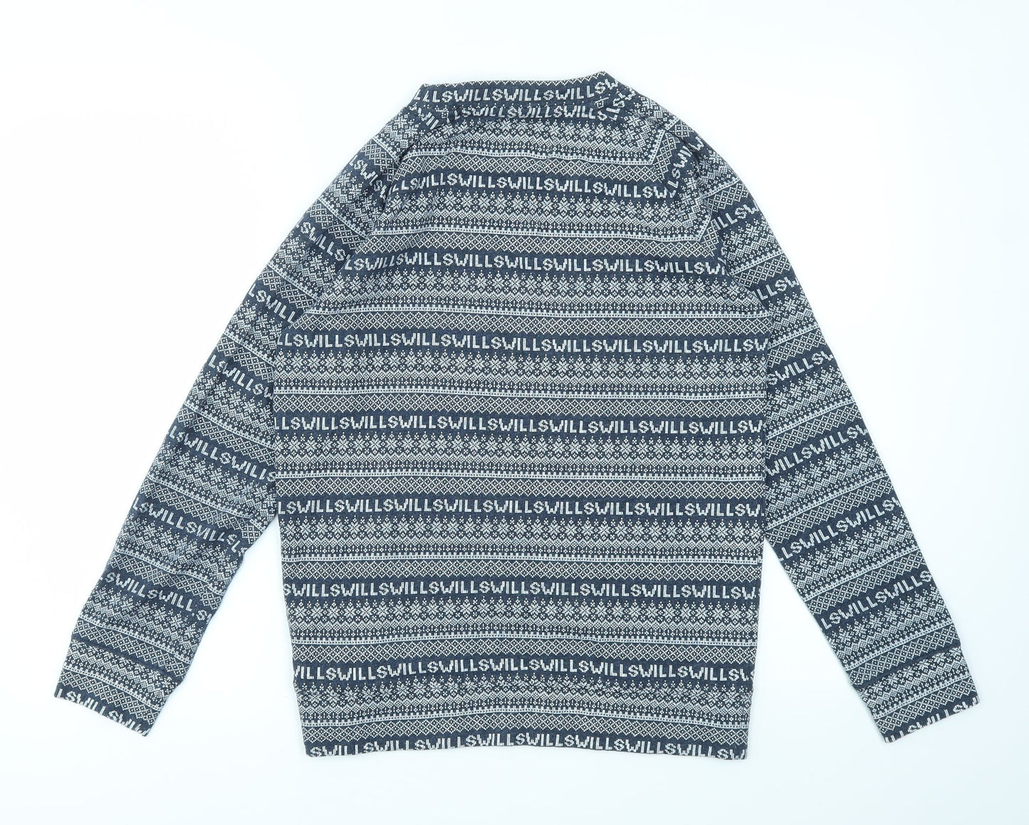 Jack Wills Womens Blue Geometric  Pullover Jumper Size 8