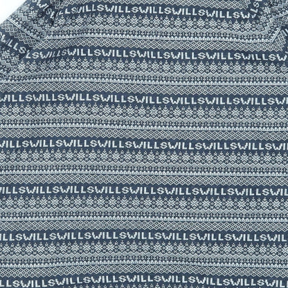 Jack Wills Womens Blue Geometric  Pullover Jumper Size 8