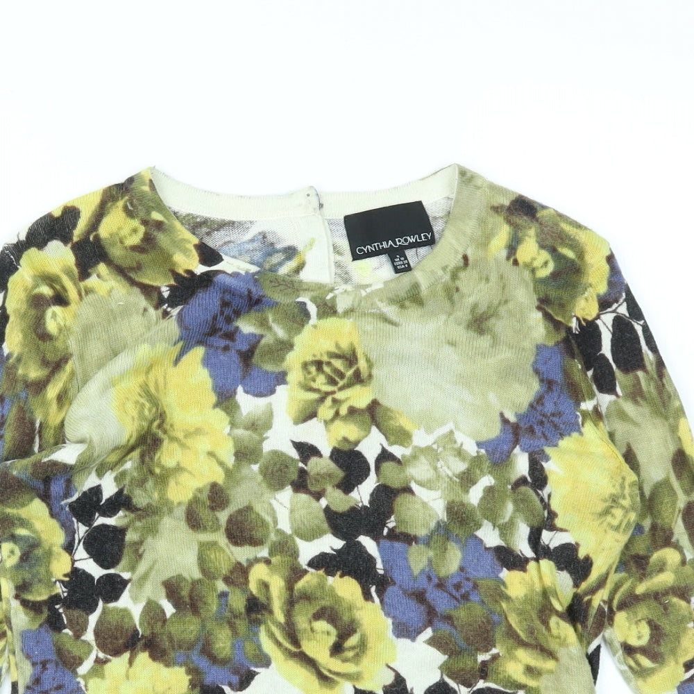 Cynthia Rowley Womens Multicoloured Geometric  Pullover Jumper Size S